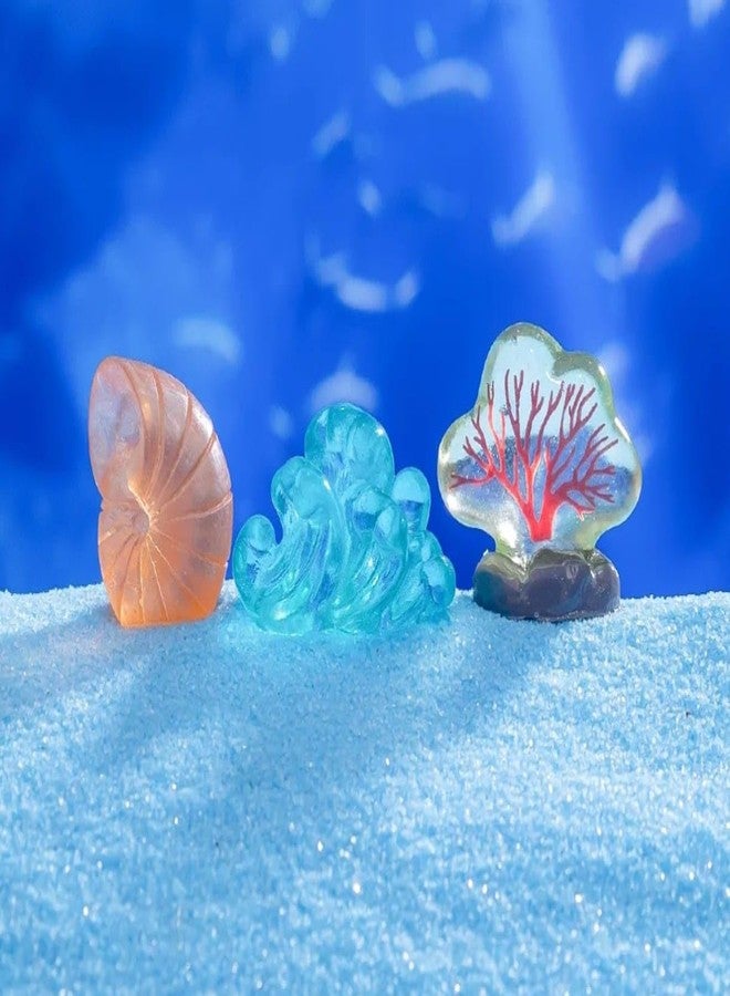 VRB Dec مجموعة تحف مصغرة من VRB Dec لتزيين المنزل، لوحة قيادة السيارة، عيد الحب، غرفة المعيشة، هدايا، تماثيل، أدوات تزيين الكيك، تماثيل لتزيين المنزل. (17 قطعة من أحواض السمك المصغرة) - Image 4